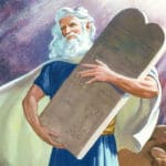 Moses gets the ten commandments