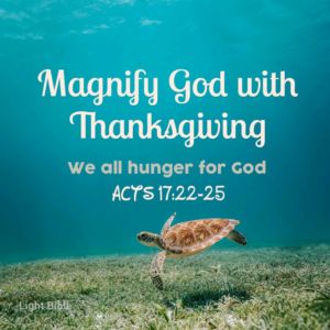 Magnify God with Thanksgiving