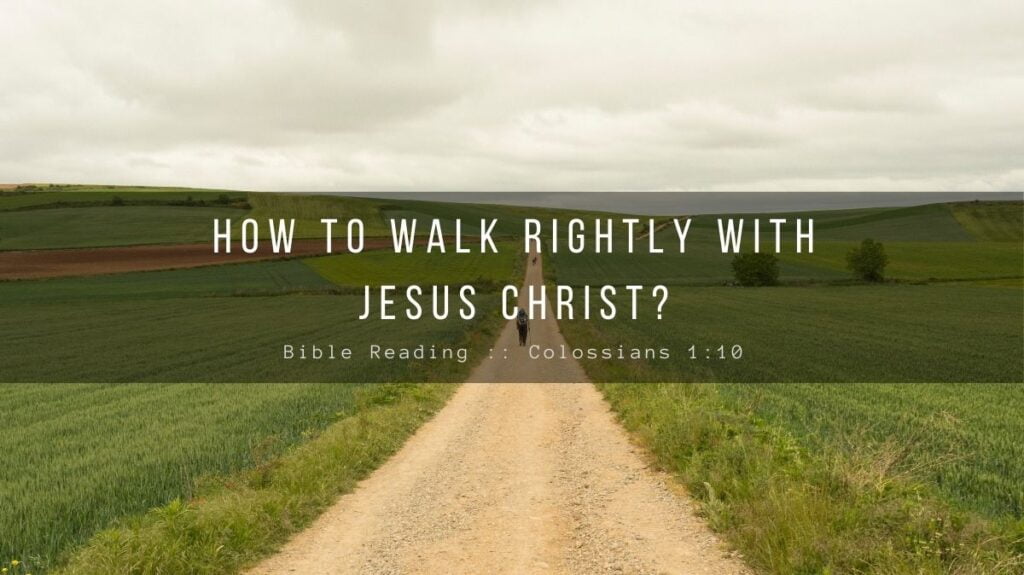 Daily Devotional - How To Rightly Walk With Jesus Christ