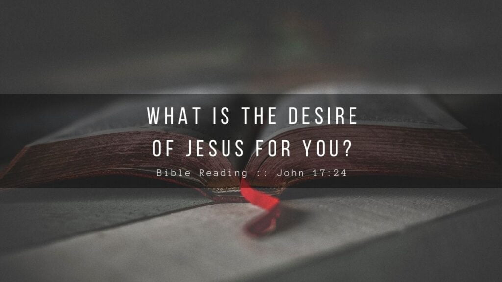 Daily Devotional - What Is The Desire Of Jesus For You