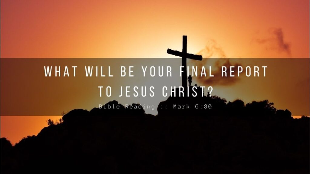 Daily Devotional - What Will Be Your Final Report To Jesus Christ