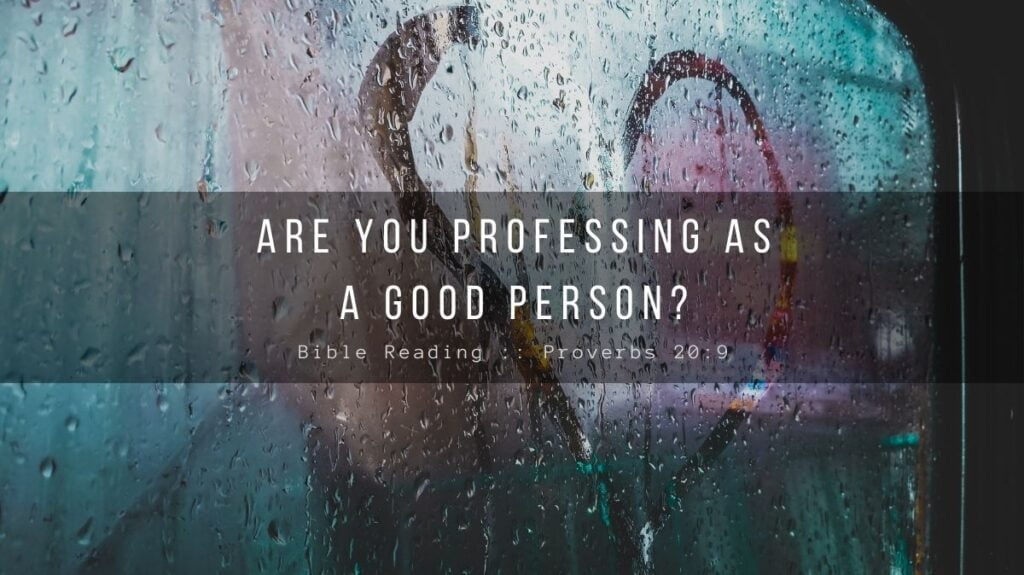 Daily Devotional - Are You Professing As A Good Person
